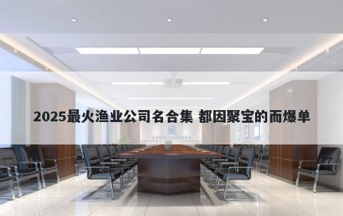 2025最火渔业公司名合集 都因聚宝的而爆单