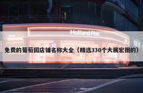 免费的葡萄园店铺名称大全（精选330个大展宏图的）