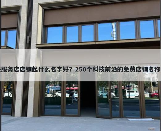 安保服务店店铺起什么名字好？250个科技前沿的免费店铺名称任选