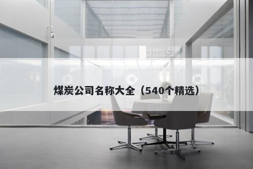 煤炭公司名称大全（540个精选）