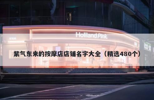 紫气东来的按摩店店铺名字大全（精选480个）