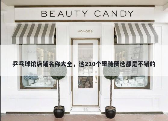 乒乓球馆店铺名称大全，这210个里随便选都是不错的