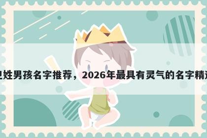 卫姓男孩名字推荐，2026年最具...
