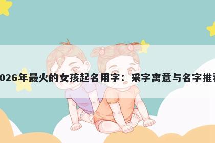 2026年最火的女孩起名用字：采...