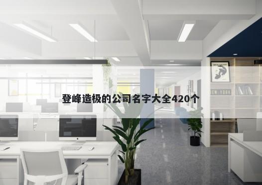 登峰造极的公司名字大全420个