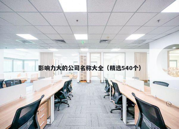 影响力大的公司名称大全（精选540个）