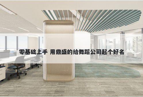 零基础上手 用鼎盛的给舞蹈公司起个好名