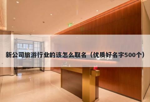 新公司旅游行业的该怎么取名（优质好名字500个）