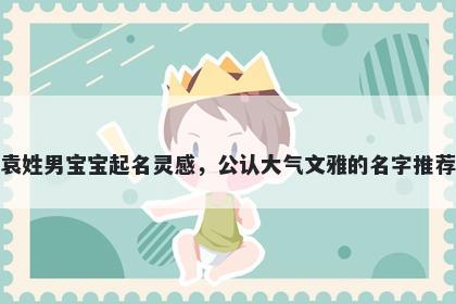 袁姓男宝宝起名灵感，公认大气...