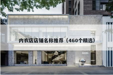 内衣店店铺名称推荐（460个精选）