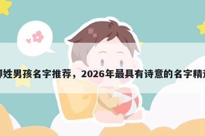 柳姓男孩名字推荐，2026年最具...