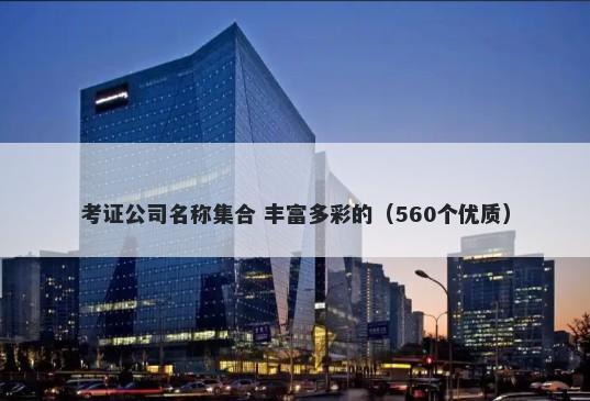考证公司名称集合 丰富多彩的（560个优质）