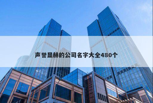 声誉显赫的公司名字大全480个