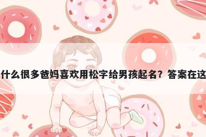 为什么很多爸妈喜欢用松字给男...