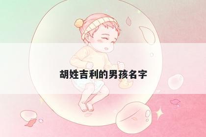 胡姓吉利的男孩名字