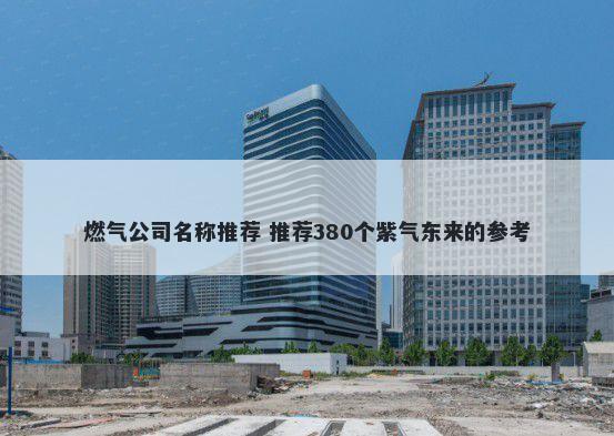 燃气公司名称推荐 推荐380个紫气东来的参考