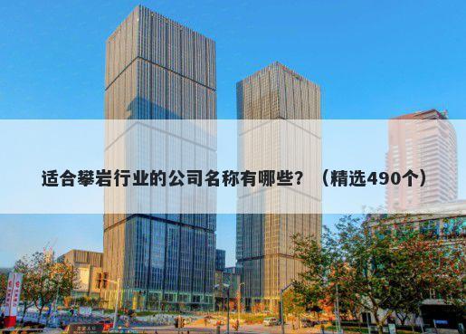 适合攀岩行业的公司名称有哪些？（精选490个）