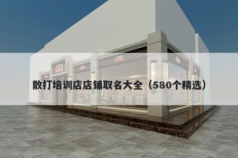 散打培训店店铺取名大全（580个精选）