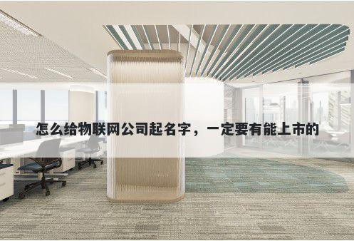 怎么给物联网公司起名字，一定要有能上市的