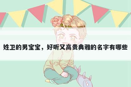 姓卫的男宝宝，好听又高贵典雅的名字有哪些