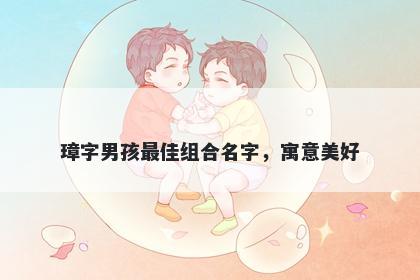 璋字男孩最佳组合名字，寓意美...