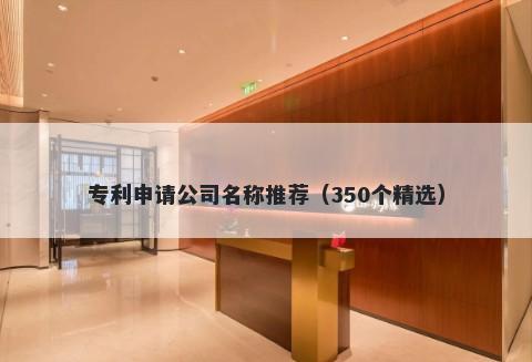 专利申请公司名称推荐（350个精选）