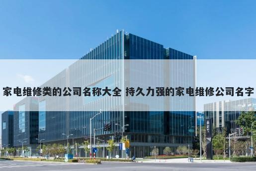 家电维修类的公司名称大全 持久力强的家电维修公司名字