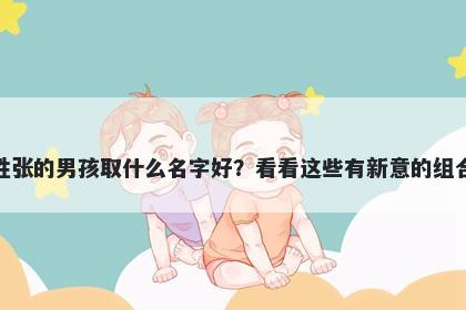 姓张的男孩取什么名字好？看看这些有新意的组合