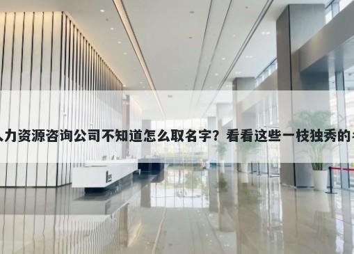 想开家人力资源咨询公司不知道怎么取名字？看看这些一枝独秀的名字大全